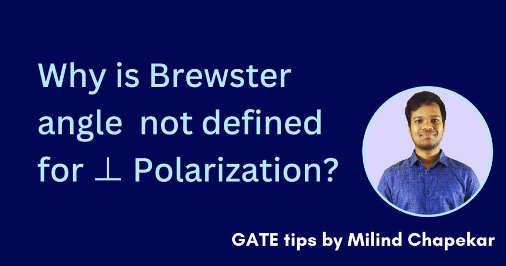Why Brewster angle is not defined for Perpendicular Polarization?