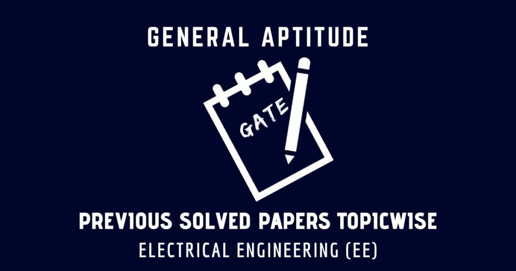 GATE Solved Papers General Aptitude EE